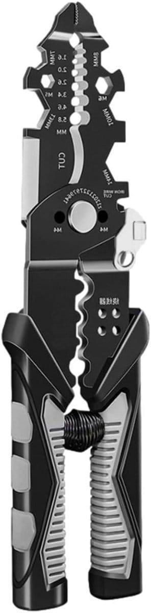 Aderontstripper - Kabelverwerktang Striptang - Precisie Stripwerk - 25-in-1 Multifunctioneel - 213 cm - Zwart