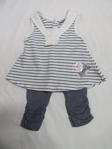 Dirkje - Overgooier + legging - streepje - 6 maand 68