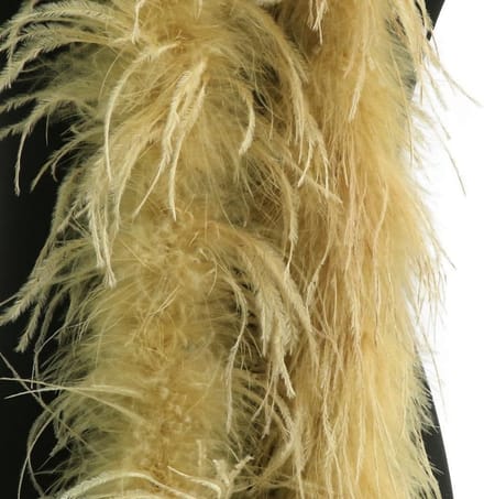 2 meter lange struisvogelveren boa met strepen - Feestaccessoire voor carnaval, Halloween en kostuums