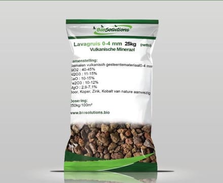 Lavagruis - 25 kg - Grof lavameel - Kleigrond verbeteren - Bodemverbeteraar - Grondverbeteraar - Zorgt voor Drainage