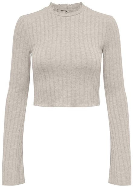 Only Tonja Top Met Lange Mouwen Beige M Vrouw