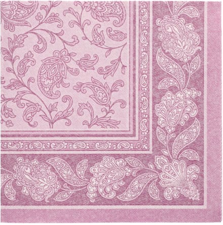 50 Servetten ROYAL Collection 1/4 vouw 40 cm x 40 cm paars Ornaments