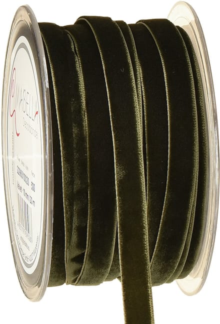Fluwelen lint groen cadeaulint fluweel donkergroen 10mm 20m