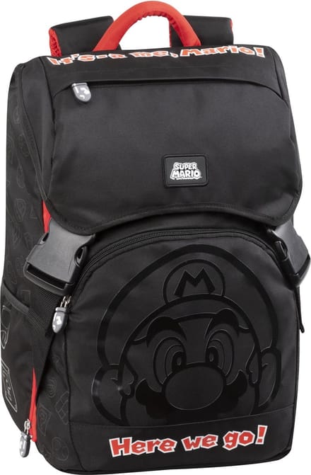 Super Mario Rugzak Outline - 41 x 29 x 13.5 cm - Zwart