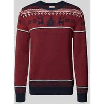 Gebreide pullover met ribboorden
