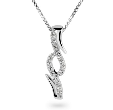 Orphelia HD-4207 - Hanger - 18 Karaat Witgoud / Diamant 0.10 ct
