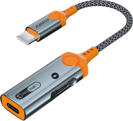 2 In 1 Dual Type-c Headphone Charging Splitter