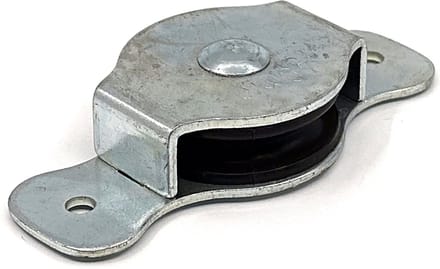 Jansen zijkatrol - Ø 40 mm - Verzinkt staal - Nylon loopwiel