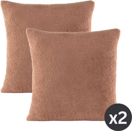 Tiseco - Kussen COCOON (gevuld) - SET/2 - Half fleece - 45x45 cm, bruin