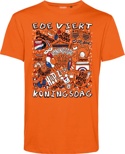 T-shirt kind Ede Oranjekoorts | Oranje | maat 140