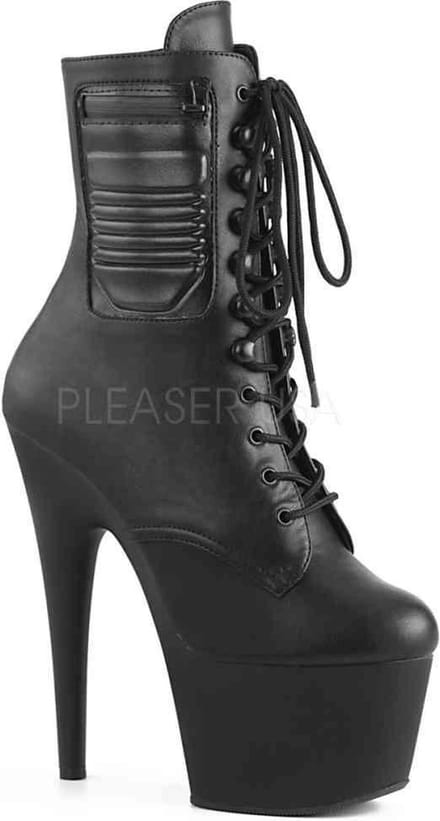 Pleaser Enkellaars -42 Shoes- ADORE-1020PK Zwart