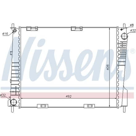 Radiator, motorkoeling NISSENS 67283