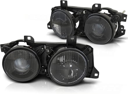 Koplampen BMW E32/E34 ZWART