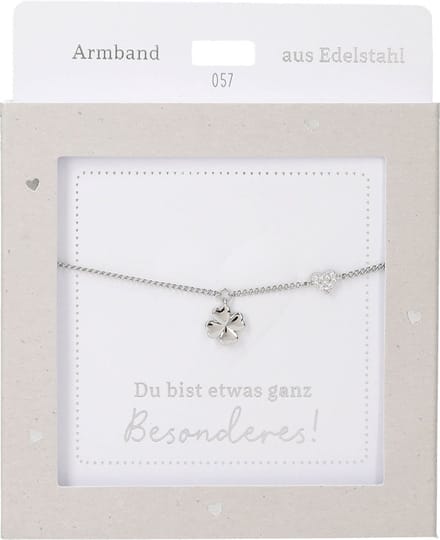 Depesche armband zilver klavertje vier vriendschap cadeau.