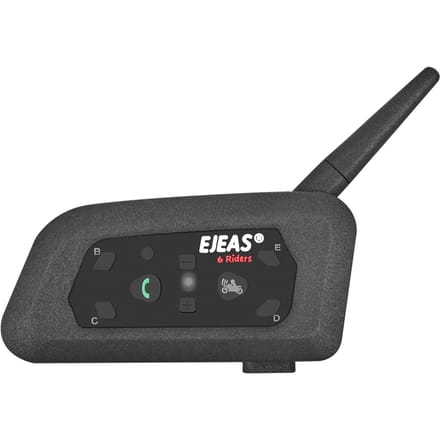 EJEAS V6 Pro Motorhelm Intercom 1200M Duplex Interphone Headset Rijden Walkie-talkie voor 1PCS zwart