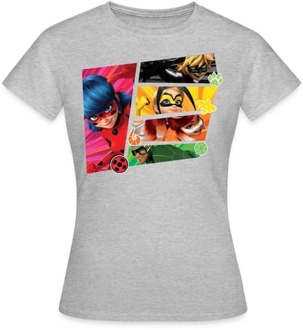 Miraculous Superhelden Ladybug Chat Noir Vesperia T-Shirt Dames