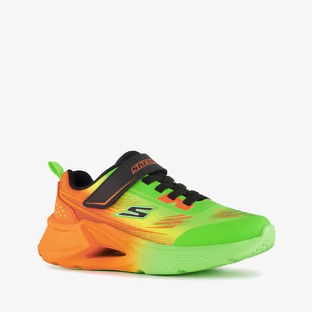 Skechers Tidal-Tech jongens sneakers oranje groen - Maat 36