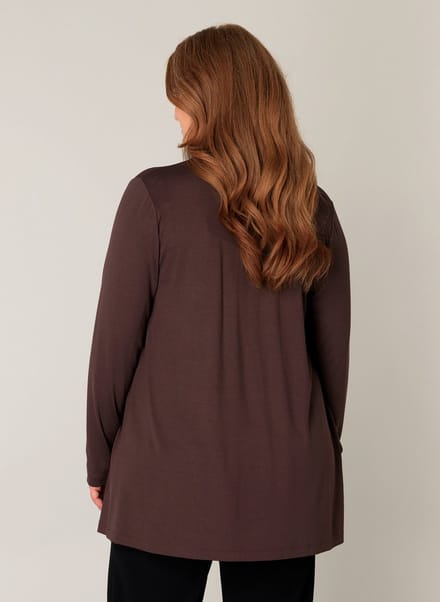 BASE LEVEL CURVY Ayla Vest - Brown - maat 5(58/60)
