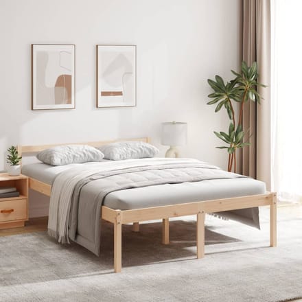 vidaXL - Seniorenbed - massief - grenenhout - 140x190 - cm