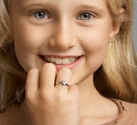 Zilver Gerhodineerde Kinderring paardenhoofd 1332061 14.75 mm