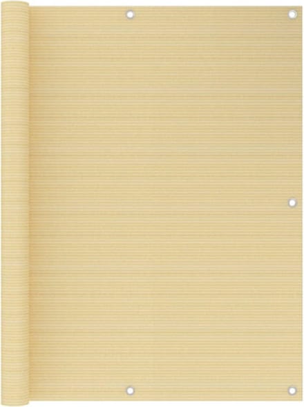vidaXL - Balkonscherm - 120x400 - cm - HDPE - beige