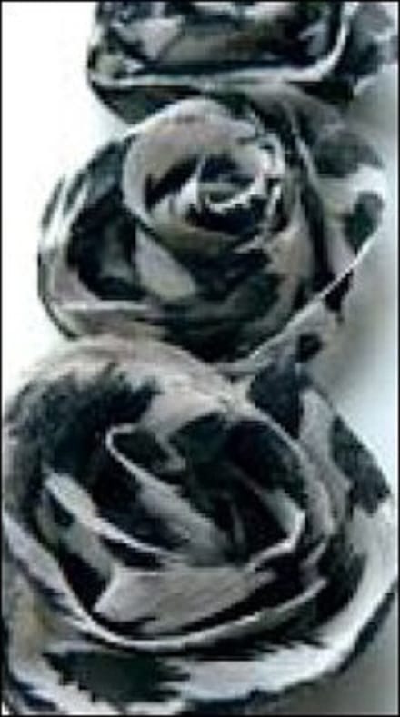 Marianne Design - Flower Ribbon: Ivory, black, grey - FR1104
