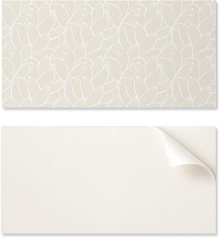 Zelfklevend vinyl woondecoratie-element 100x50 cm met bladpatroon in golven