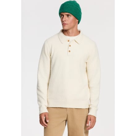 Shiwi Penn Regular Fit Boucle Polo White Maat: M | Sweaters Outlet | Heren | Wit