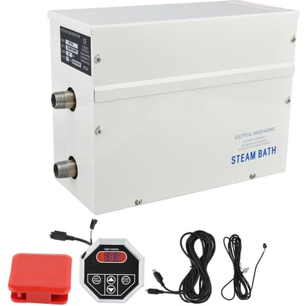 3KW Stoomgenerator Stoomdouche Automatische Ontkalking SPA Sauna Bad Generator Stoomkamer Accessoire white