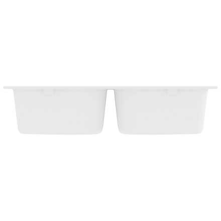 vidaXL Keukenwasbak Kwarts en hars 76 x 48 x 30 cm Wit