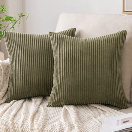 Dailygoods- Kussensloop Corduroy - Decoratieve Kussenhoes - Zacht Polyester - Onzichtbare Ritssluiting - 40 x 40 cm - Set van 2
