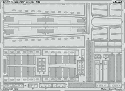 Eduard Modelbouwdecoratie - 32497 Exterieur voor Tornado GR.1 - Photo-etch