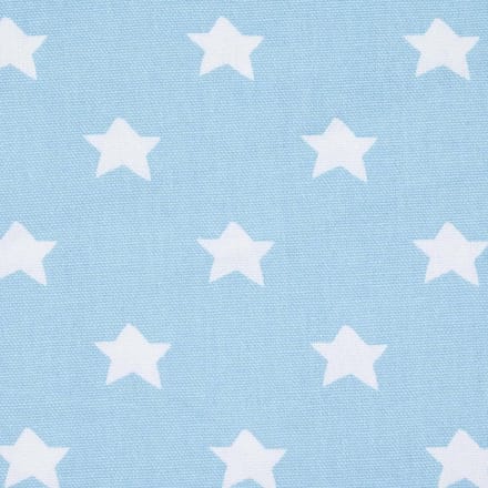 Homescapes stof per meter sterren blauw 150 cm breed