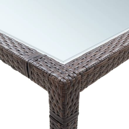 vidaXL - Tuintafel - 200x150x74 - cm - poly - rattan - bruin
