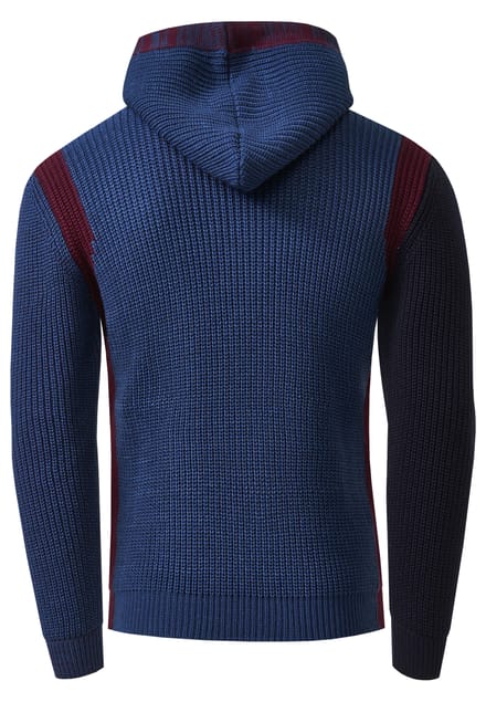 Contrasterende dikke hoodie