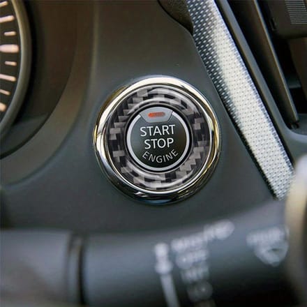 Cache Décoratif de Démarrage à Bouton Unique pour Voiture Accessoires d'Intérieur de Voiture noir