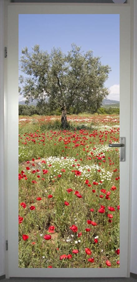 Deurposter 'Olijfboom' - deursticker 75x195 cm