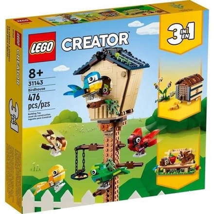 LEGO 31143 Creator 3in1 Vogelhuisje, Creatief Constructie Speelgoed met Dierenfiguren