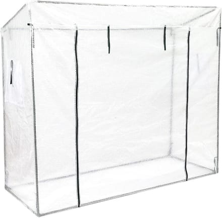 Tuinkas - Kweekkas - Planten Beschermen - Oprolbare Deur - 200x77x170 cm - Wit