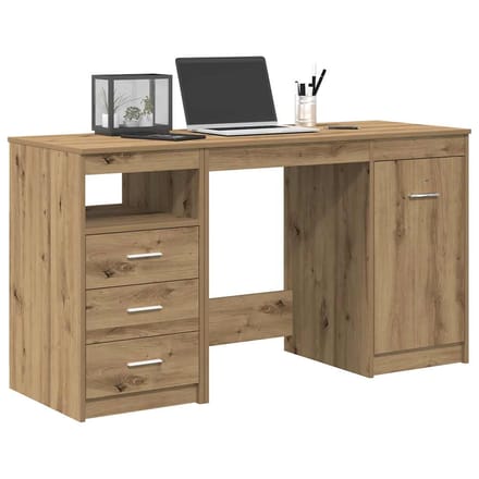 vidaXL - Bureau - met - kast - Artisan - Oak - Engineered - Wood