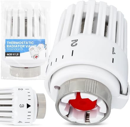 Thermostaatkop voor Radiator Regelventiel Energiebesparend Moderne Witte Temperatuurregeling