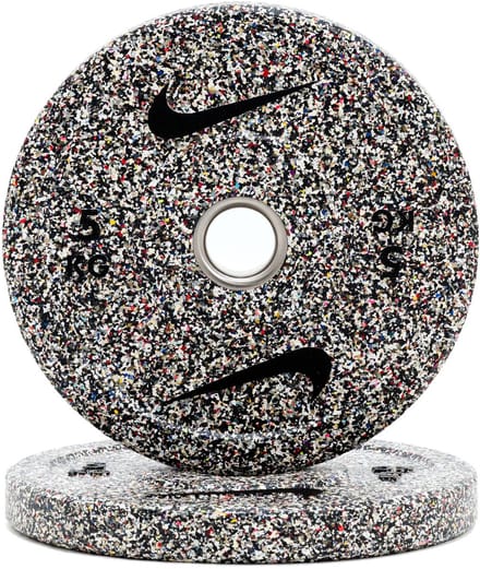 Nike Strength Grind Bumper Plates 5 kg Karmesinrot – Set van 2