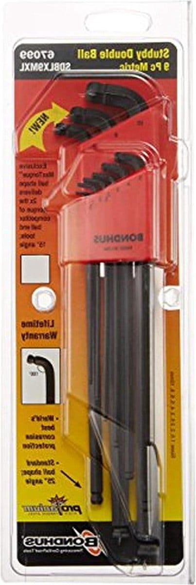 Stubby Dubbele BALLEND HEX Sleutel Lange Serie Set - 9MM-1.5MM - 67099