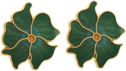 Behave - Dames oorbellen bloem steker - goudkleur - botanisch retro