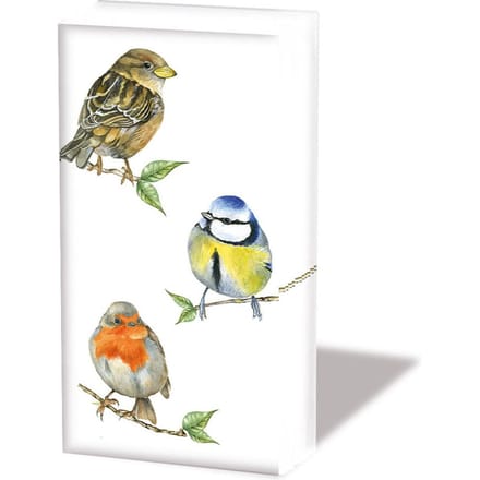 Zakdoeken Bird species white - Ambiente - 21x21 cm