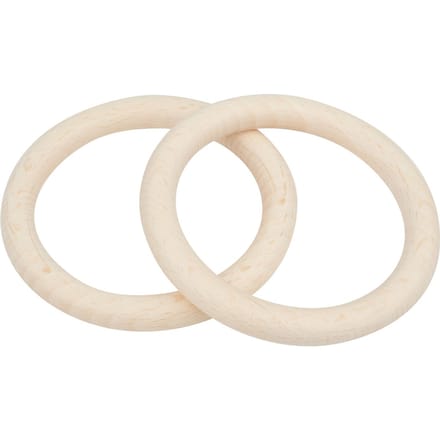Houten ringen - Ø 100 mm, 2 stuks