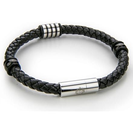 Monomen Men's Genuine Nappa Leather Bracelet MM10828SB