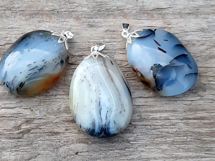 Edelsteen Dendriet Opaal amulet hanger