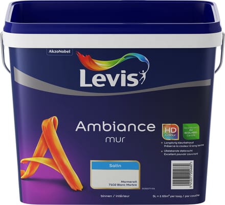 Levis - Ambiance Mur Satin - Marmerwit - 5 L