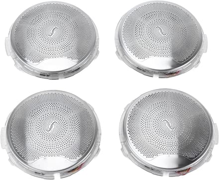 Autodeur Speaker Covers - Luidspreker Covers Mat - Interieur Upgraden - Met 3 Kleuren Verlichting - 8.5 cm Diameter - Chroom